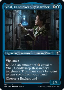 Vhal, Candlekeep Researcher (Foil Etched) – Commander Legends: Battle for Baldur's Gate (Magic: The Gathering)