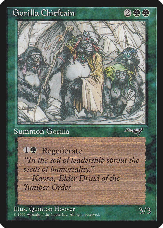 Gorilla Chieftain (4 Gorillas) – Alliances (Magic: The Gathering)