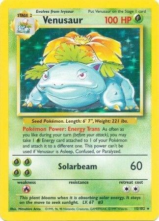 Venusaur - Base Set #015/102 - Holofoil - Lightly Played