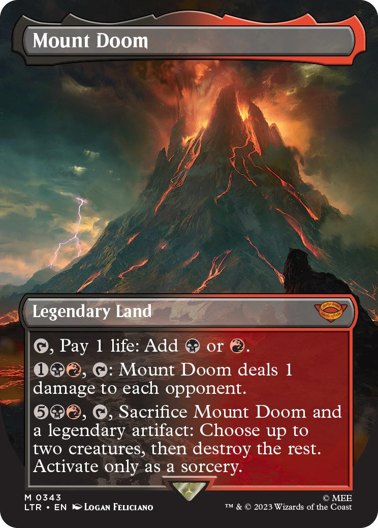 Mount Doom (Borderless) – Universes Beyond: The Lord of the Rings: Tales of Middle-earth (Magic: The Gathering)