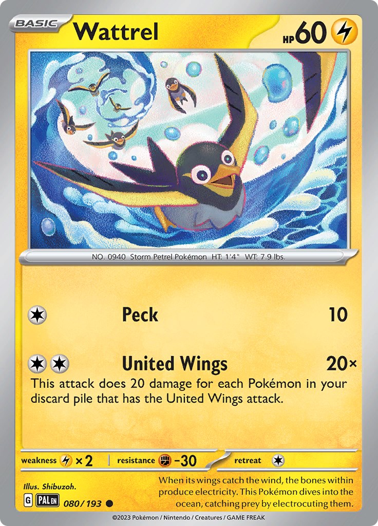 Wattrel - 080/193 – SV02: Paldea Evolved (Pokemon)