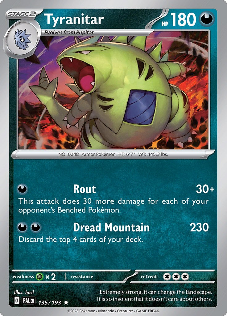 Tyranitar - 135/193 – SV02: Paldea Evolved (Pokemon)