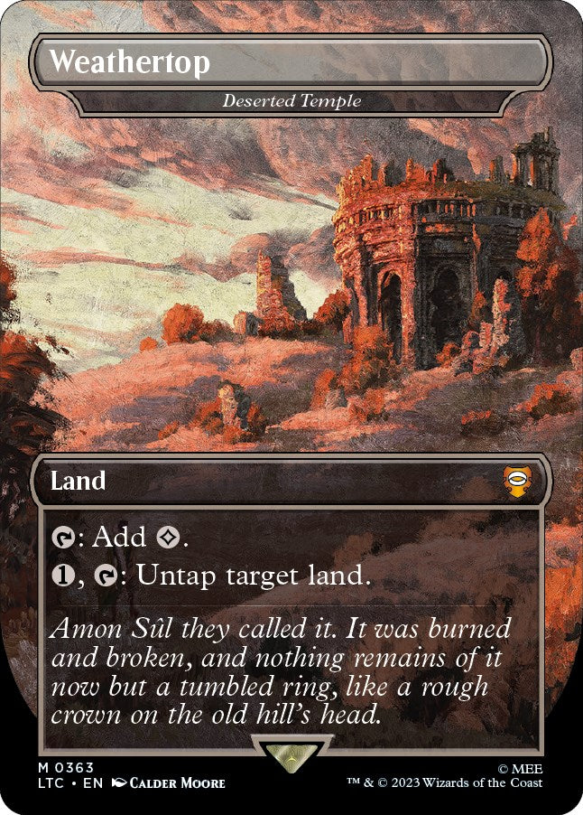 Weathertop - Deserted Temple (Borderless) – Commander: The Lord of the Rings: Tales of Middle-earth (Magic: The Gathering)