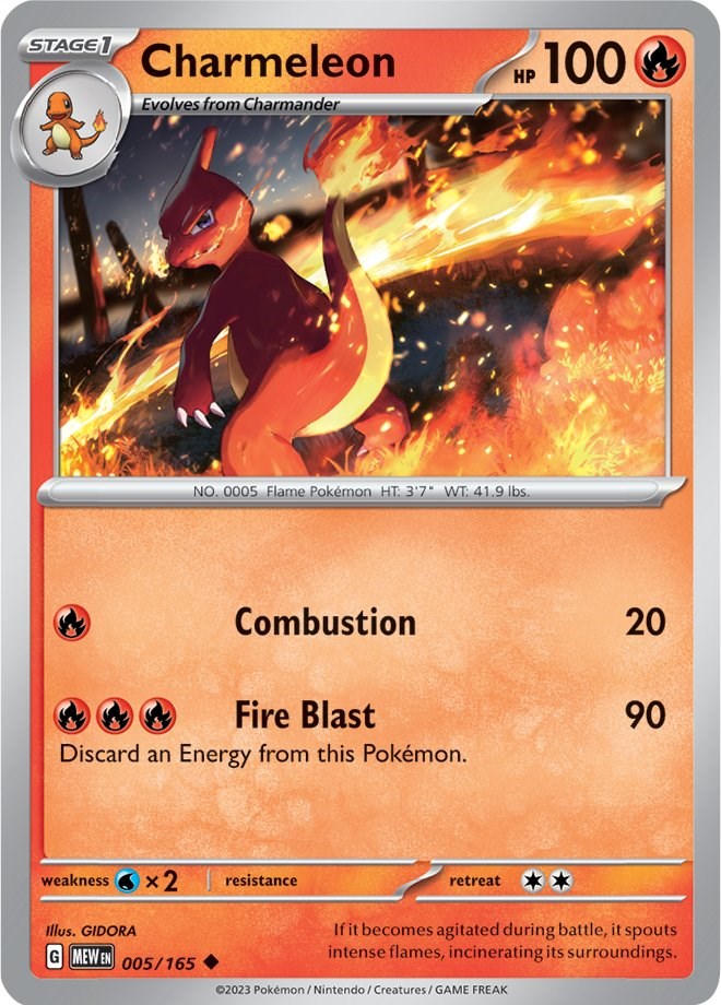Charmeleon - 005/165 – SV: Scarlet & Violet 151 (Pokemon)