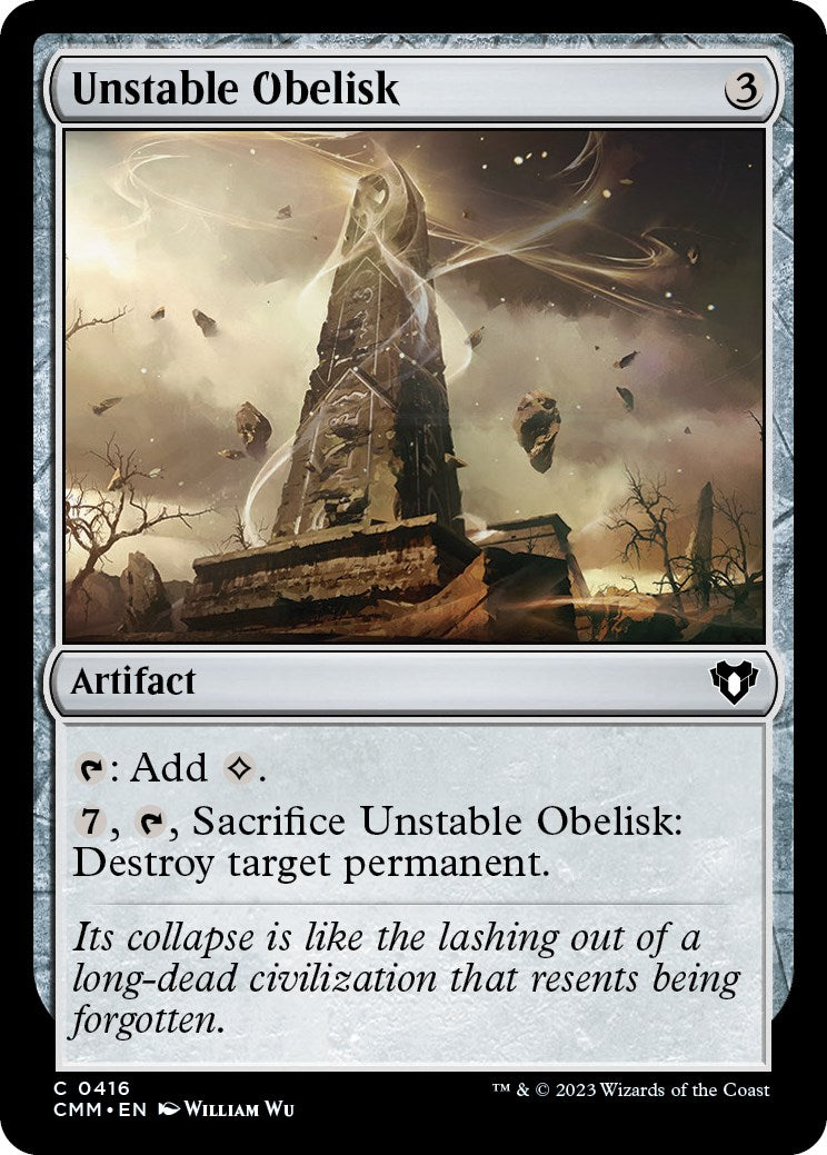 Unstable Obelisk – Commander Masters (Magic: The Gathering)
