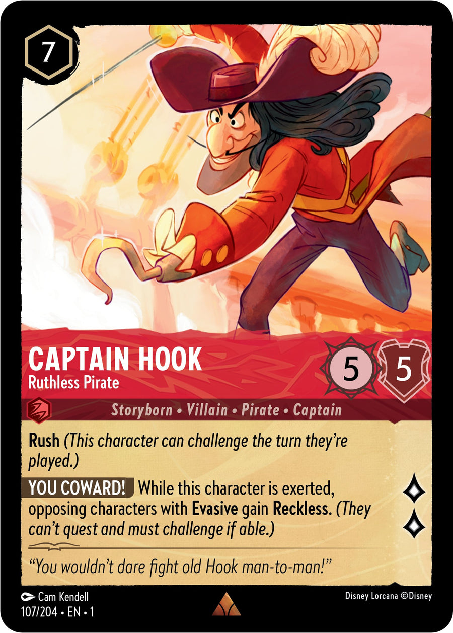 Captain Hook - Ruthless Pirate – The First Chapter (Disney Lorcana)