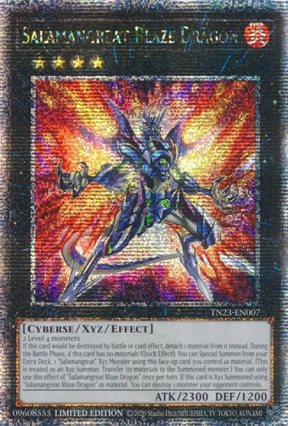 Salamangreat Blaze Dragon (Quarter Century Secret Rare) – 25th Anniversary Tin: Dueling Heroes (YuGiOh)
