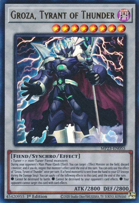 Groza, Tyrant of Thunder – 25th Anniversary Tin: Dueling Heroes Mega Pack (YuGiOh)