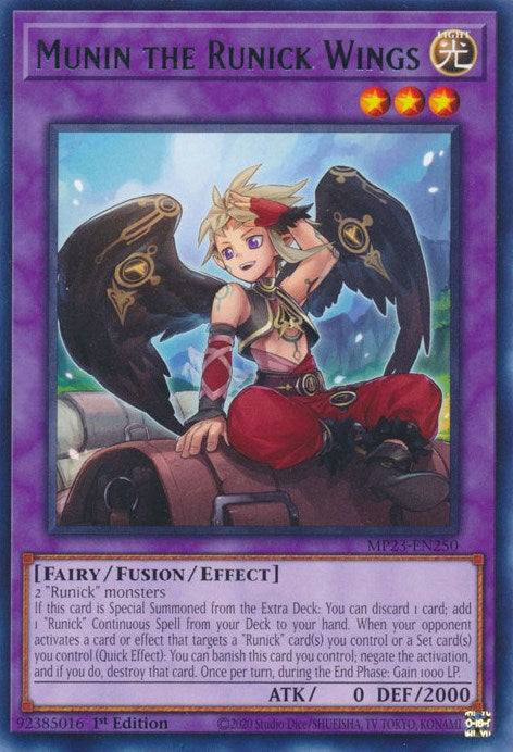 Munin the Runick Wings – 25th Anniversary Tin: Dueling Heroes Mega Pack (YuGiOh)