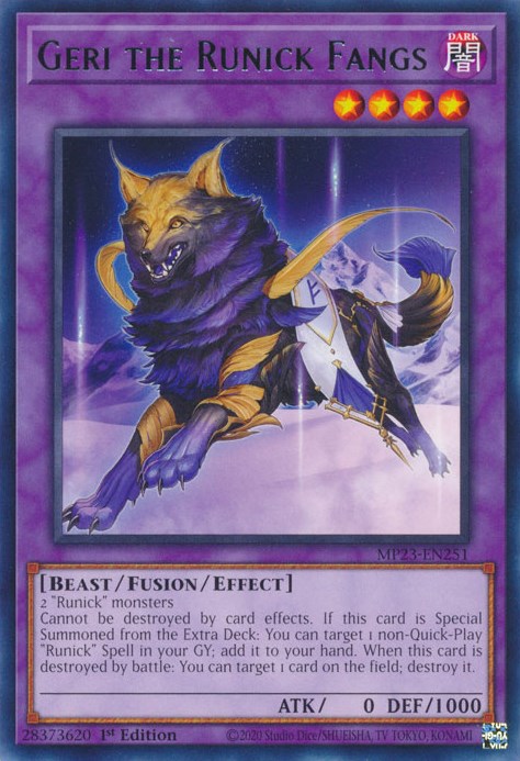 Geri the Runick Fangs – 25th Anniversary Tin: Dueling Heroes Mega Pack (YuGiOh)