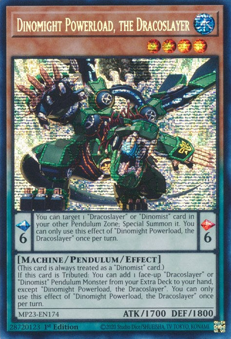 Dinomight Powerload, the Dracoslayer – 25th Anniversary Tin: Dueling Heroes Mega Pack (YuGiOh)