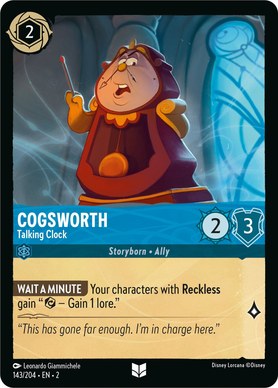 Cogsworth - Talking Clock – Rise of the Floodborn (Disney Lorcana)