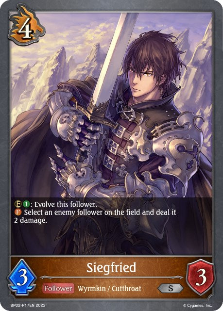 Siegfried - P17EN (Foil) – BP02: Reign of Bahamut (Shadowverse: Evolve)