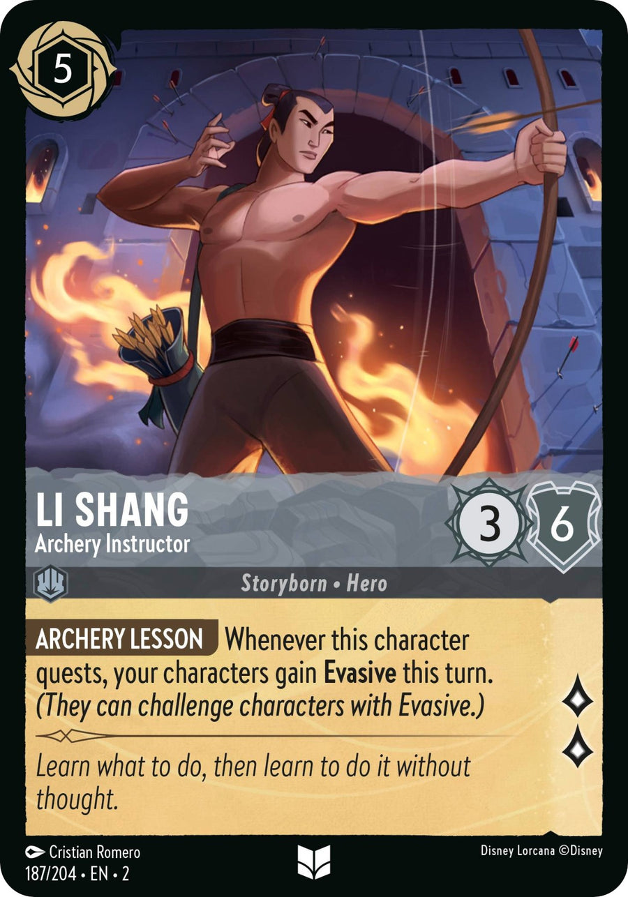 Li Shang - Archery Instructor – Rise of the Floodborn (Disney Lorcana)
