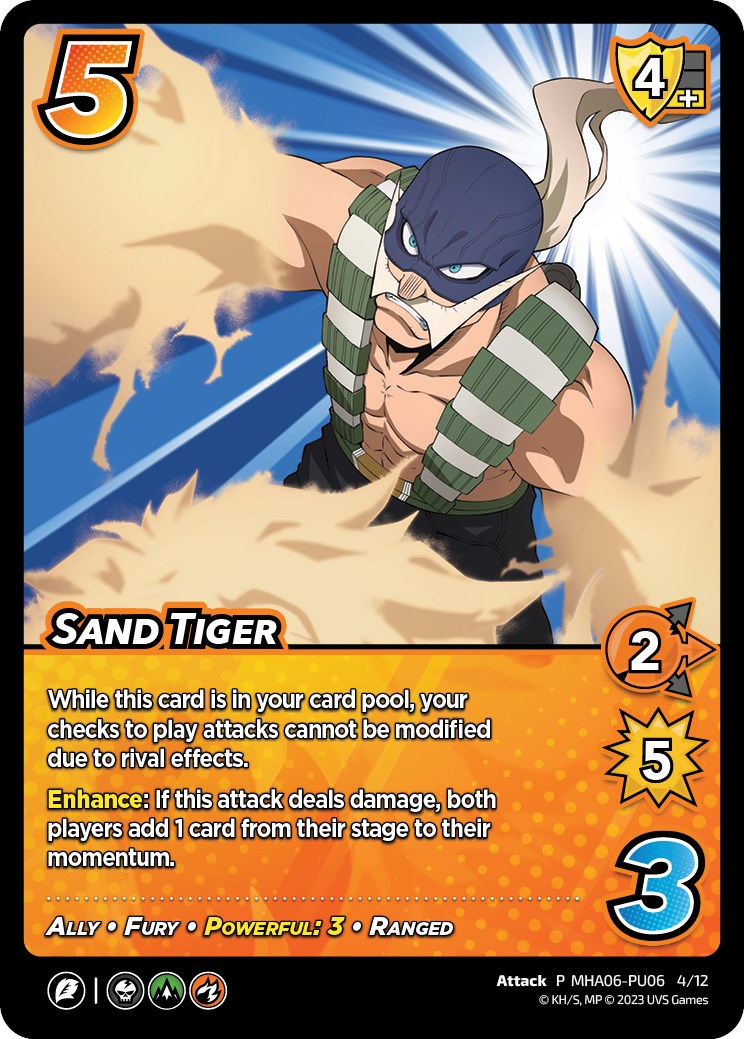 Sand Tiger (Plus Ultra Pack 6) – UniVersus: My Hero Academia Promo Cards (UniVersus)