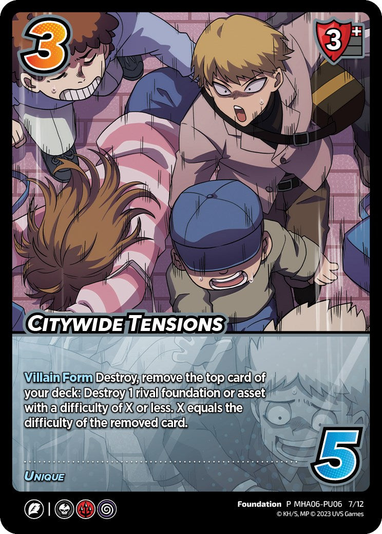 Citywide Tensions (Plus Ultra Pack 6) – UniVersus: My Hero Academia Promo Cards (UniVersus)