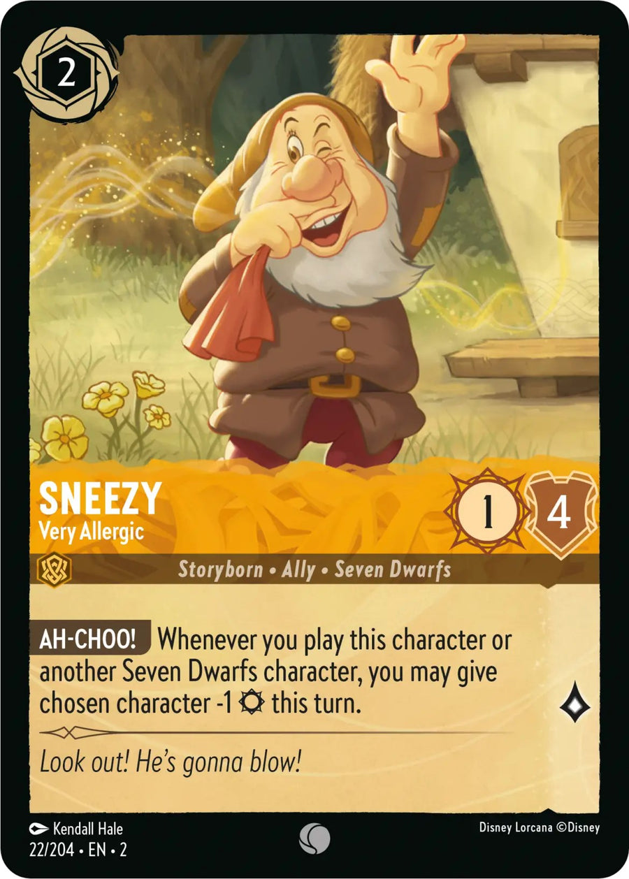 Sneezy - Very Allergic – Rise of the Floodborn (Disney Lorcana)