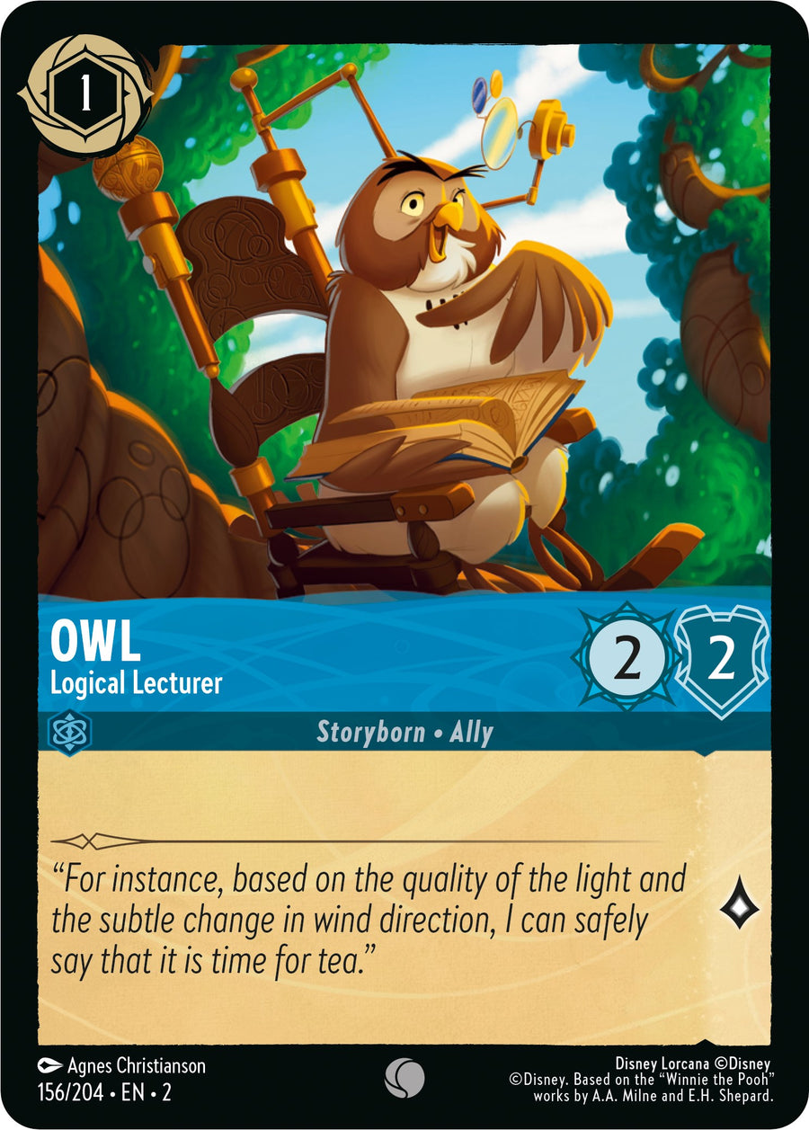 Owl - Logical Lecturer – Rise of the Floodborn (Disney Lorcana)
