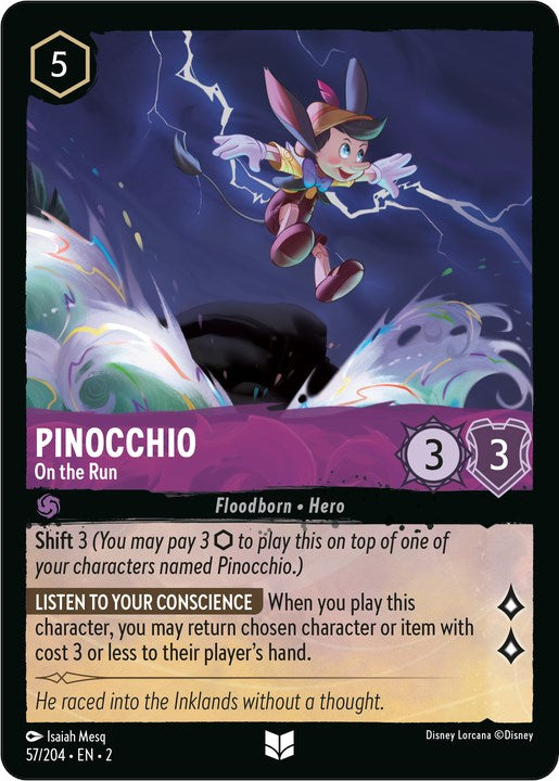 Pinocchio - On the Run – Rise of the Floodborn (Disney Lorcana)