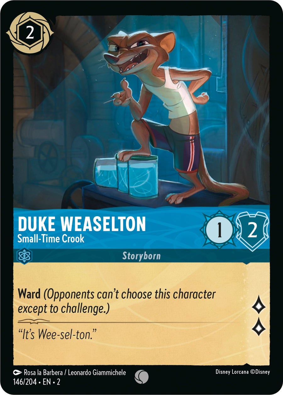 Duke Weaselton - Small-Time Crook – Rise of the Floodborn (Disney Lorcana)