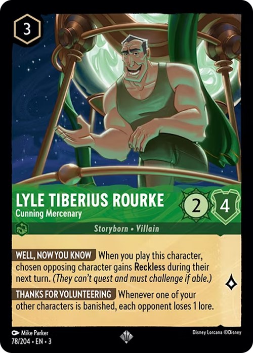 Lyle Tiberius Rourke - Cunning Mercenary – Into the Inklands (Disney Lorcana)