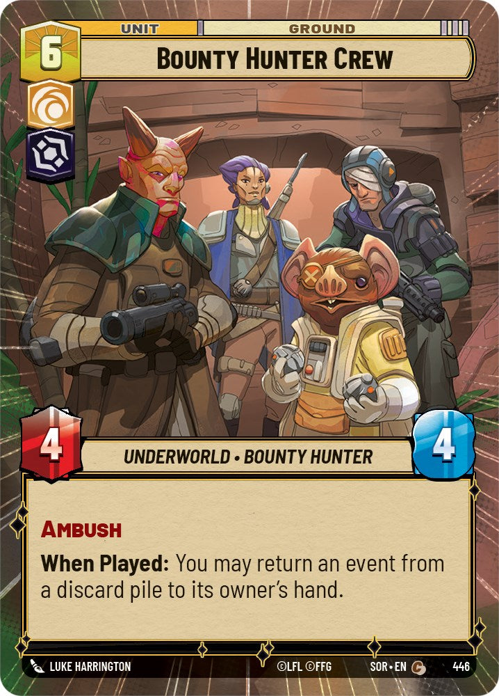 Bounty Hunter Crew (Hyperspace) – Spark of Rebellion (Star Wars: Unlimited)