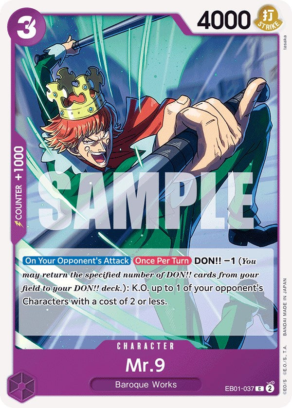 Mr. 9 – Extra Booster: Memorial Collection (One Piece Card Game)