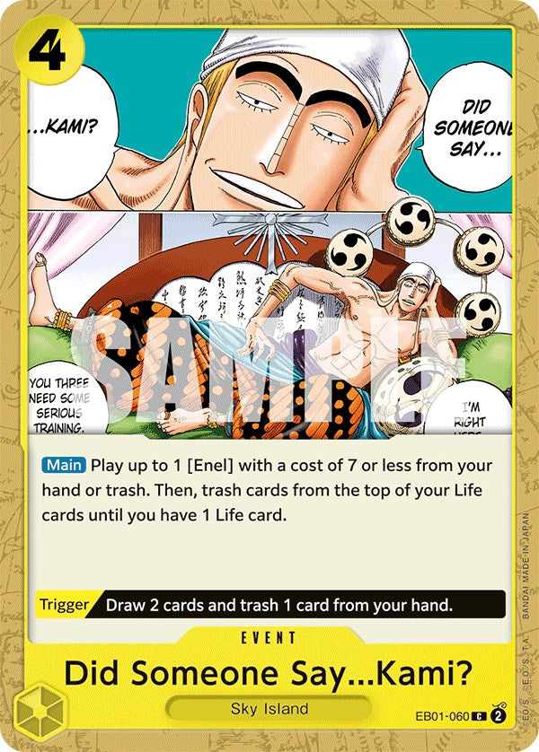 Did Someone Say...Kami? – Extra Booster: Memorial Collection (One Piece Card Game)