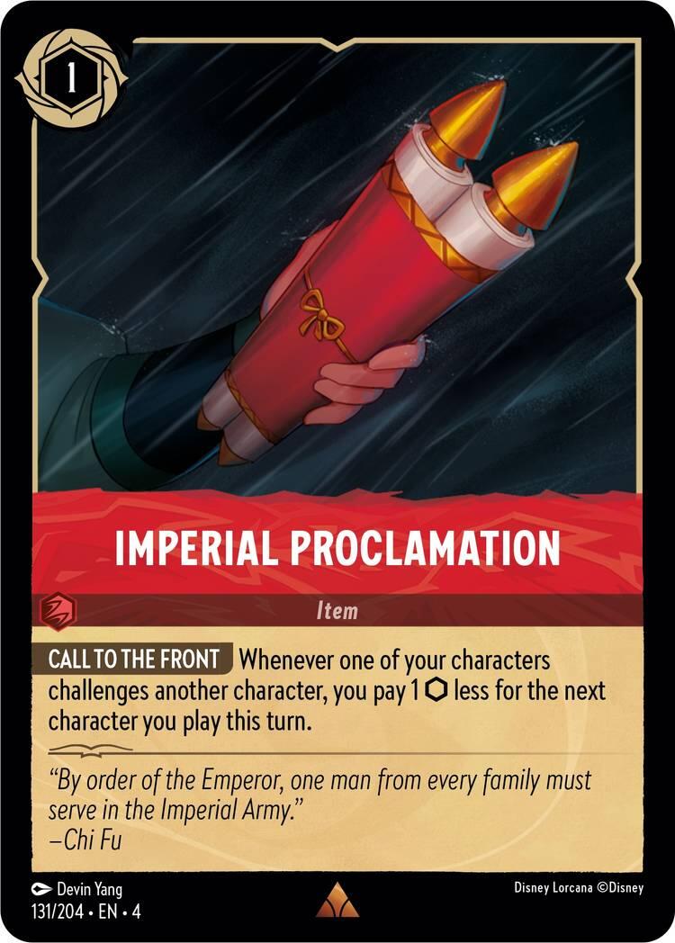 Imperial Proclamation – Ursula's Return (Disney Lorcana)