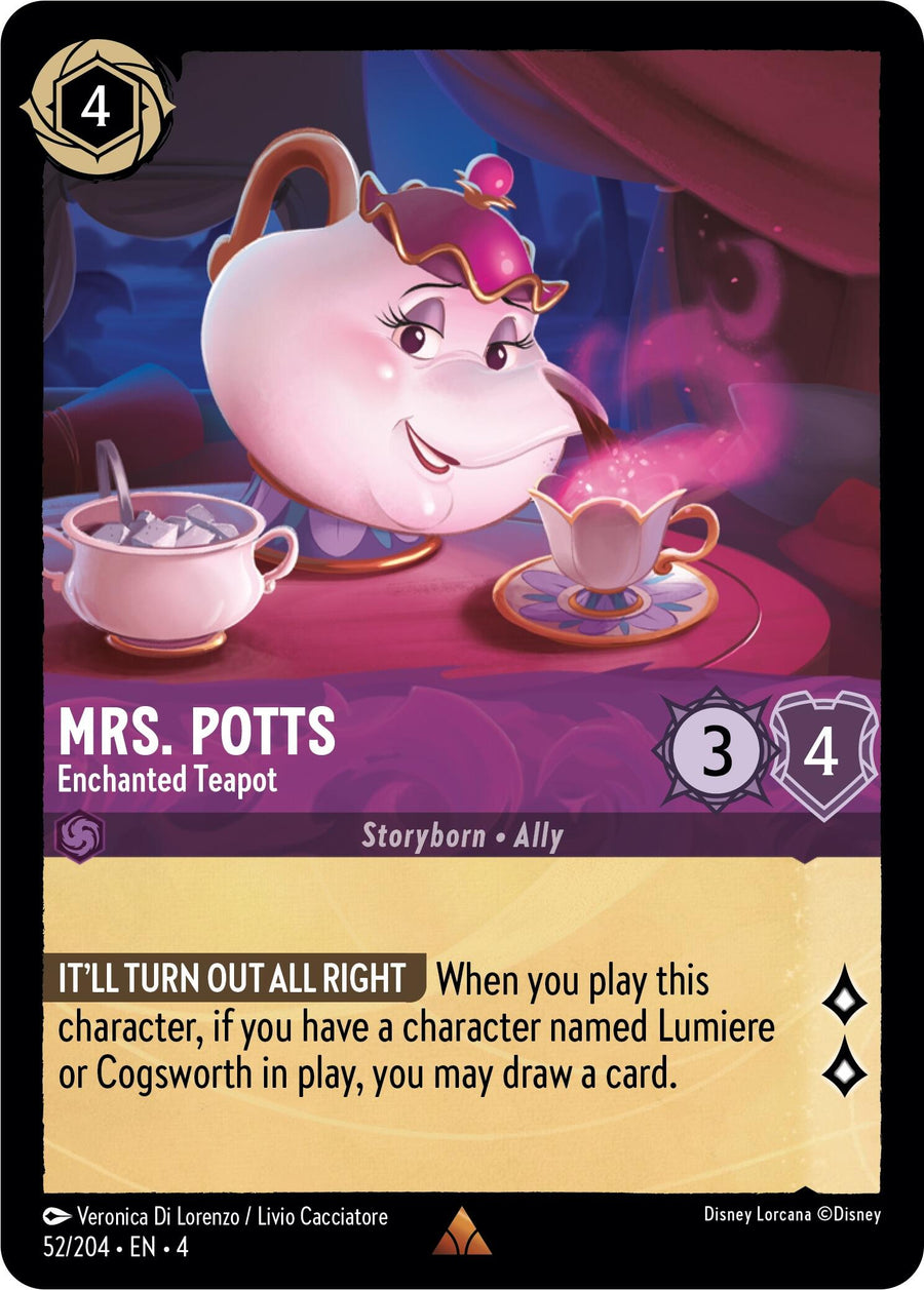 Mrs. Potts - Enchanted Teapot – Ursula's Return (Disney Lorcana)