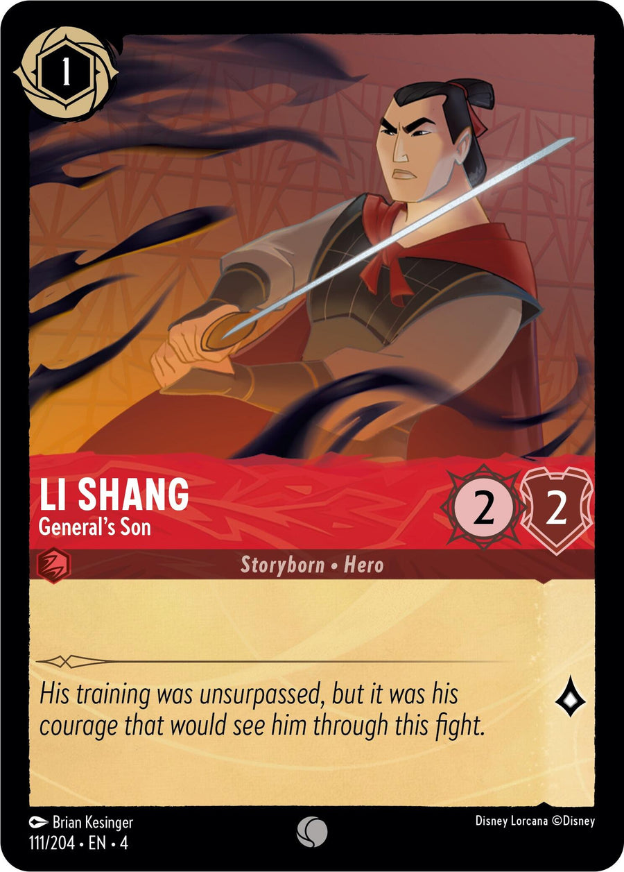 Li Shang - General's Son – Ursula's Return (Disney Lorcana)