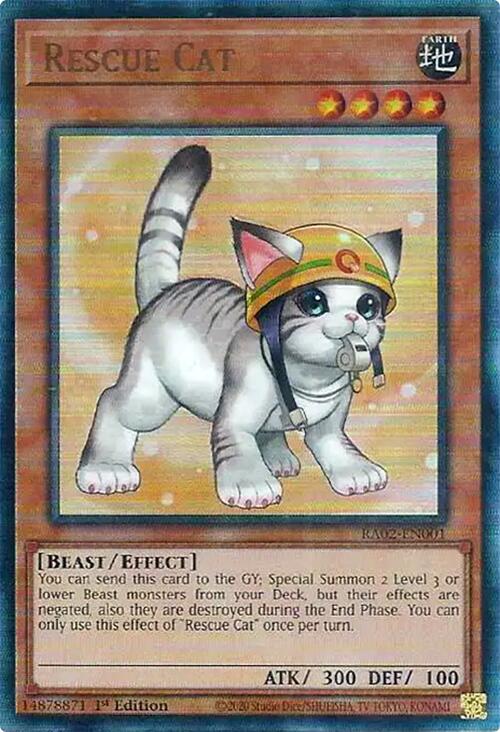 Rescue Cat (Alternate Art) (PUR) – 25th Anniversary Rarity Collection II (YuGiOh)