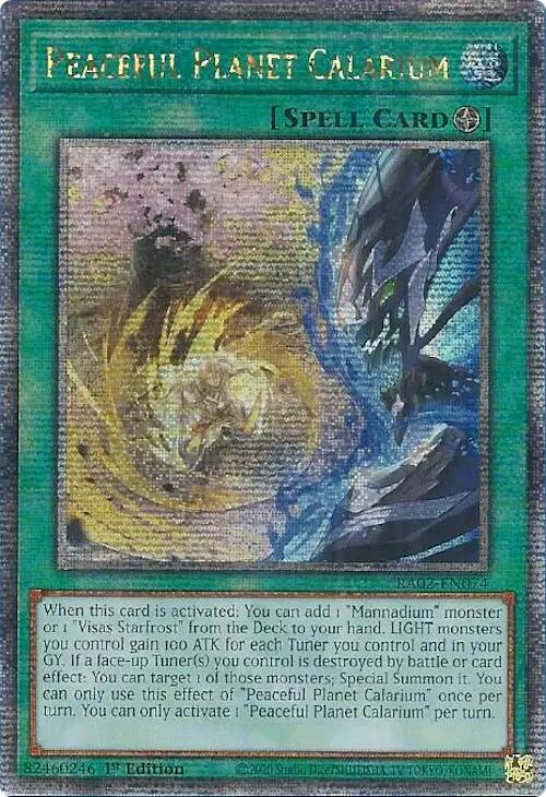 Peaceful Planet Calarium (Quarter Century Secret Rare) – 25th Anniversary Rarity Collection II (YuGiOh)