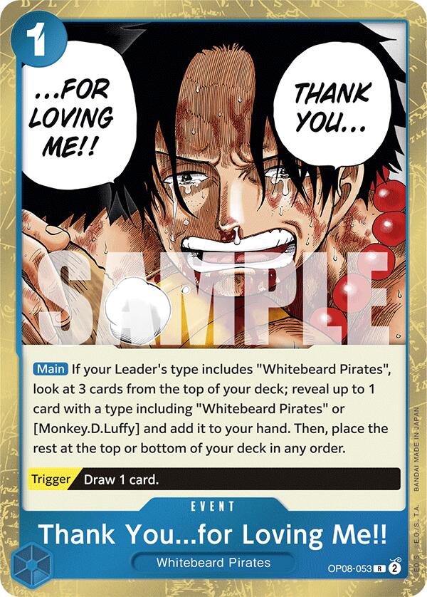 Thank You...for Loving Me!! – Two Legends (One Piece Card Game)