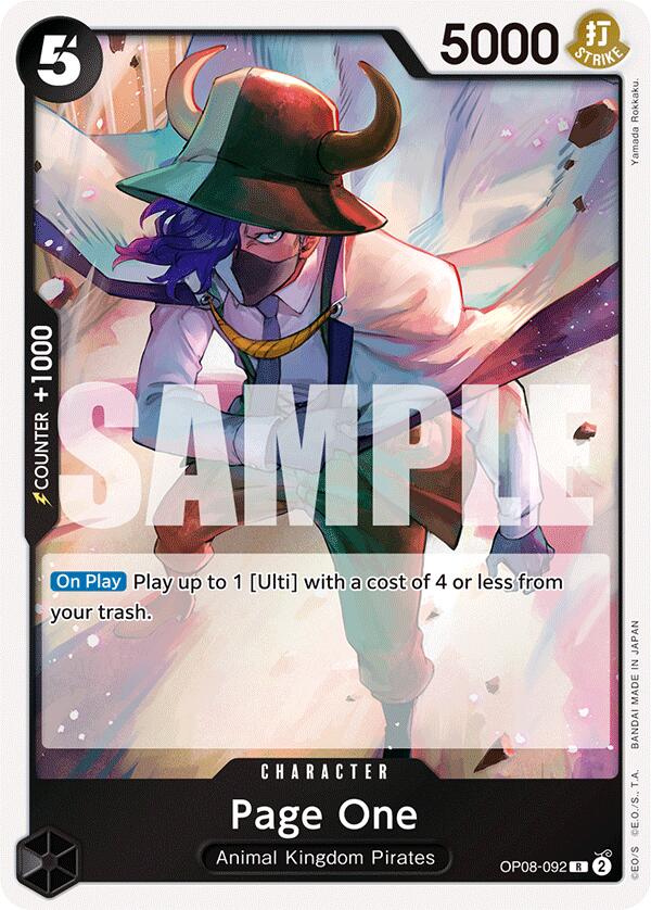 Page One – Two Legends (One Piece Card Game)