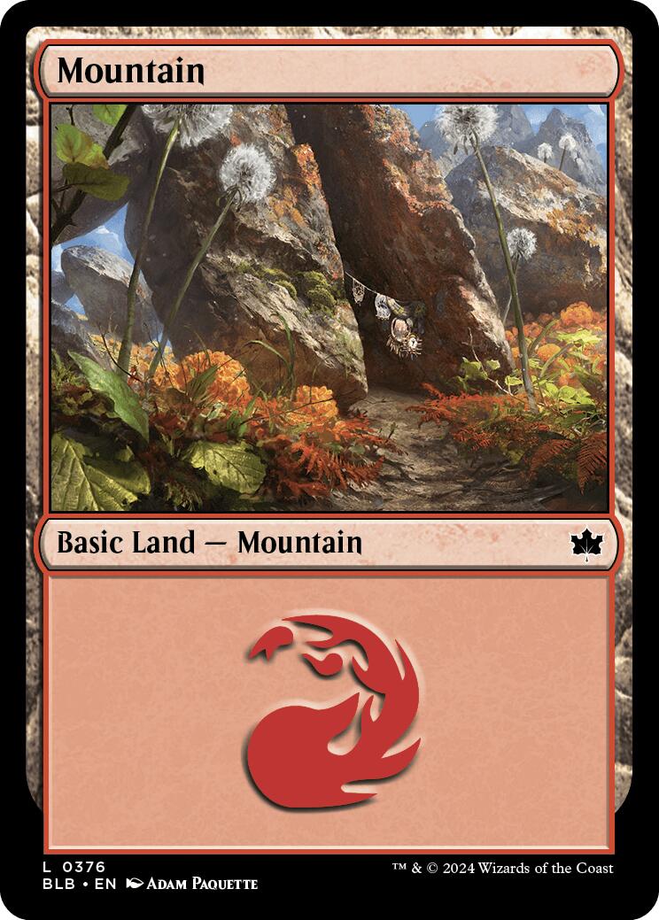 Mountain (0376) – Bloomburrow (Magic: The Gathering)