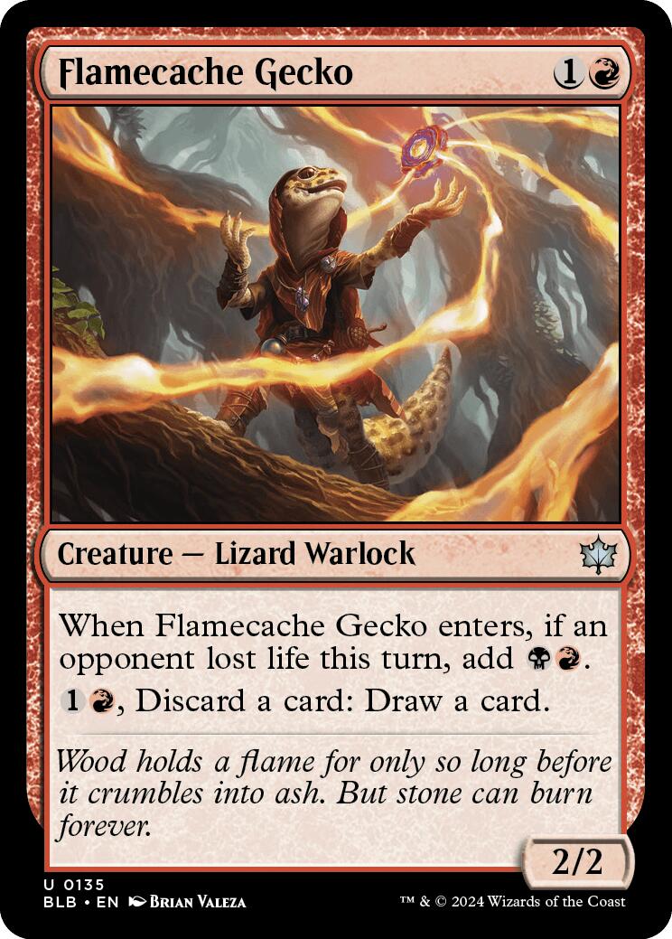 Flamecache Gecko – Bloomburrow (Magic: The Gathering)