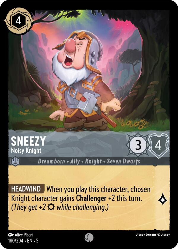 Sneezy - Noisy Knight – Shimmering Skies (Disney Lorcana)