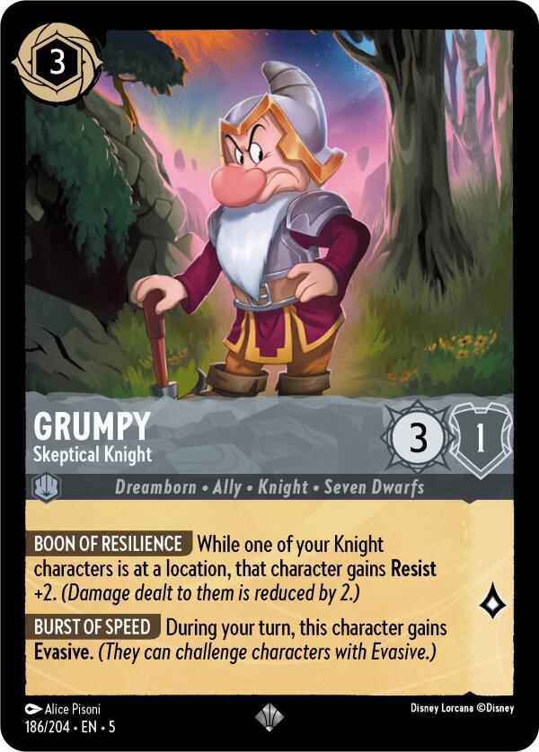 Grumpy - Skeptical Knight – Shimmering Skies (Disney Lorcana)