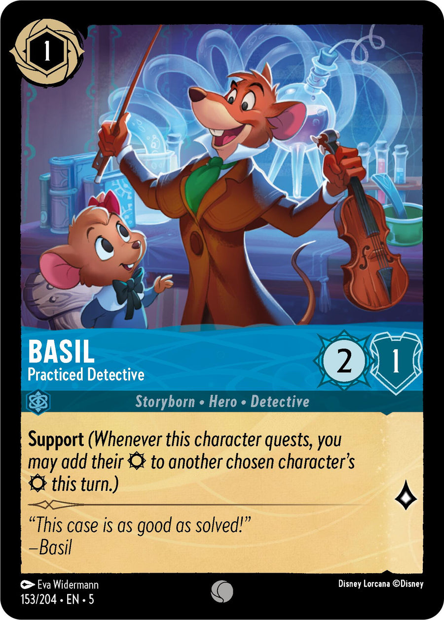 Basil - Practiced Detective – Shimmering Skies (Disney Lorcana)