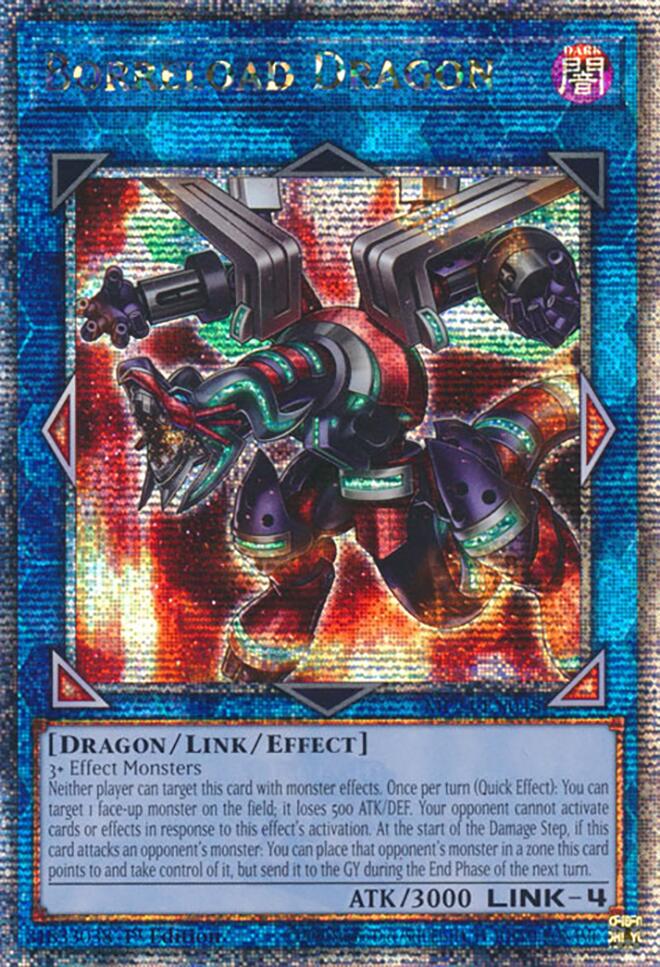 Borreload Dragon (Alternate Art) (Quarter Century Secret Rare) – 25th Anniversary Tin: Dueling Mirrors (YuGiOh)