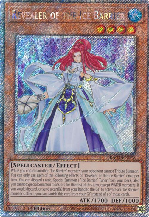 Revealer of the Ice Barrier (Platinum Secret Rare) – Quarter Century Bonanza (YuGiOh)