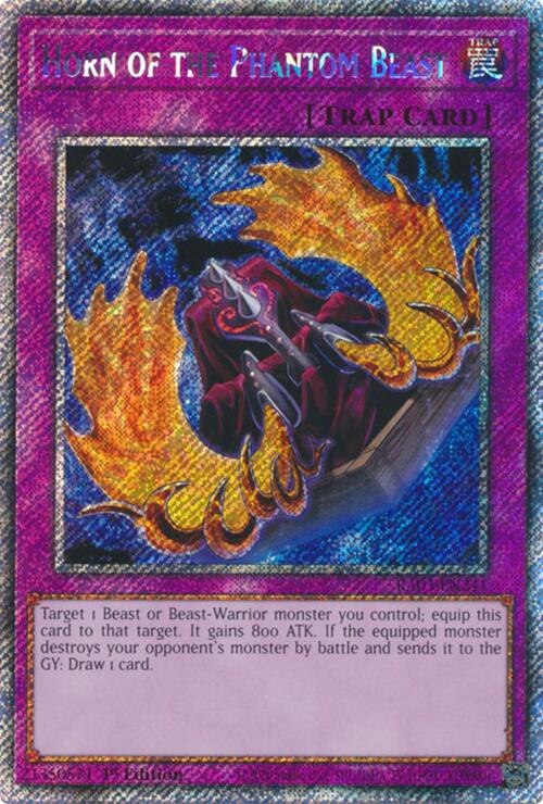 Horn of the Phantom Beast (Platinum Secret Rare) – Quarter Century Bonanza (YuGiOh)