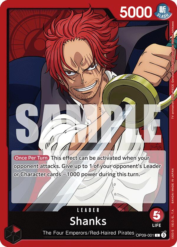 Shanks (001) – Emperors in the New World (One Piece Card Game)