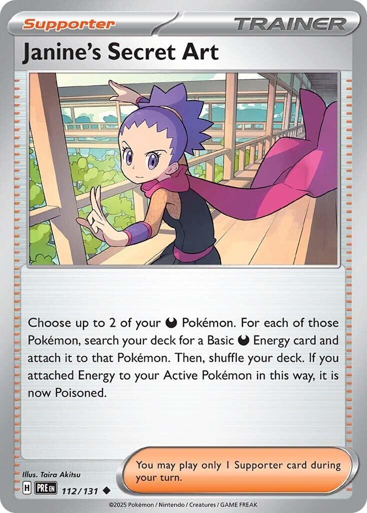 Janine's Secret Art - 112/131 – SV: Prismatic Evolutions (Pokemon)