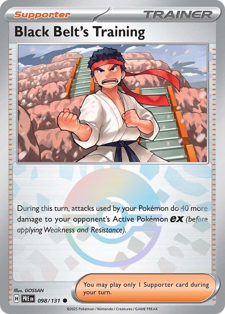 Black Belt's Training - 098/131 (Poke Ball Pattern) – SV: Prismatic Evolutions (Pokemon)