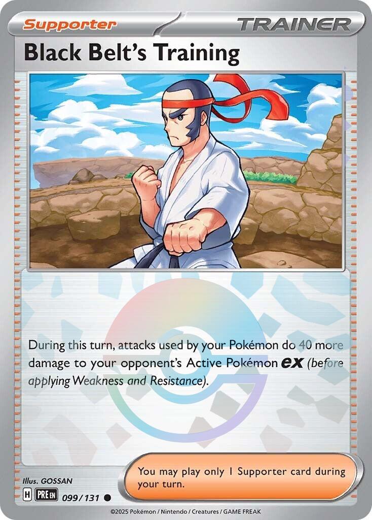 Black Belt's Training - 099/131 (Poke Ball Pattern) – SV: Prismatic Evolutions (Pokemon)