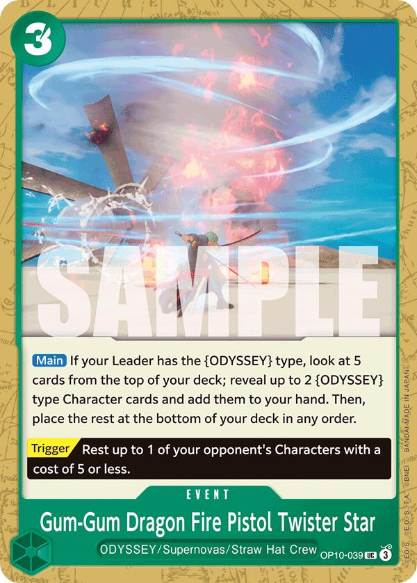 Gum-Gum Dragon Fire Pistol Twister Star – Royal Blood (One Piece Card Game)