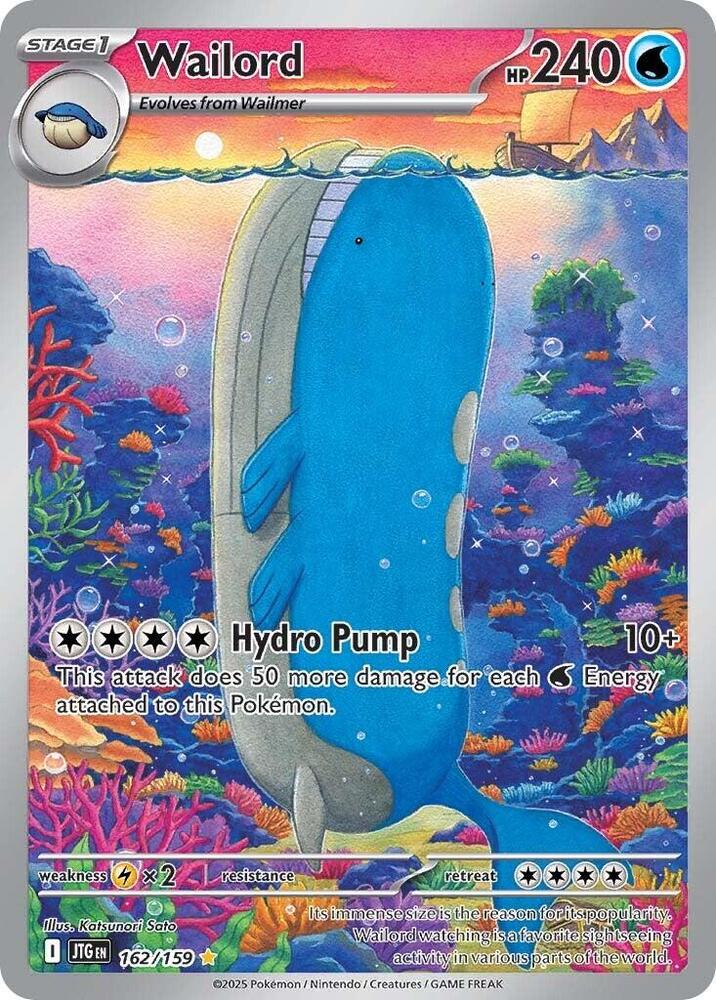 Wailord IR - Journey Together #162/159 - Holofoil - Near Mint