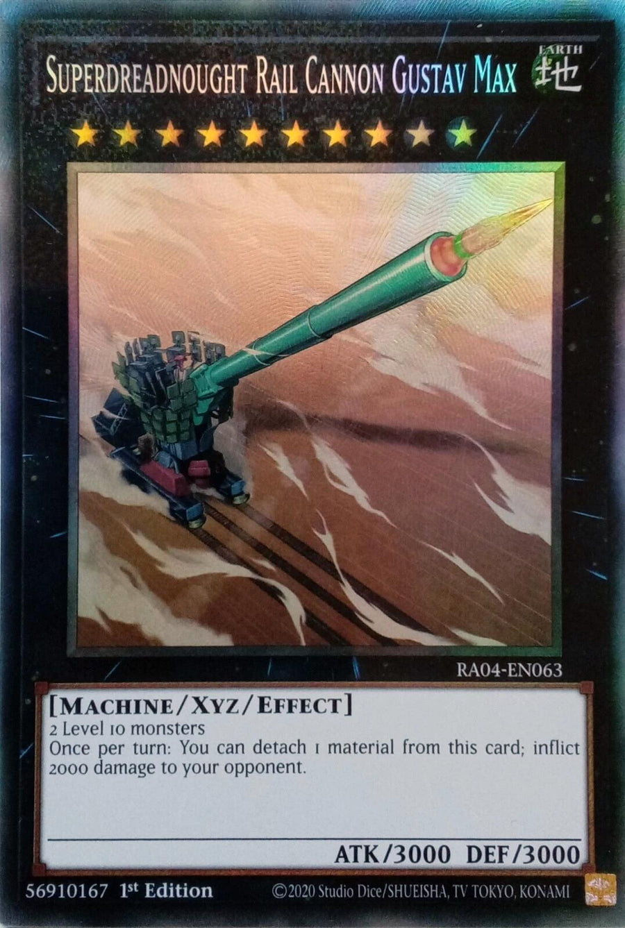 Superdreadnought Rail Cannon Gustav Max (PCR) – Quarter Century Stampede (YuGiOh)
